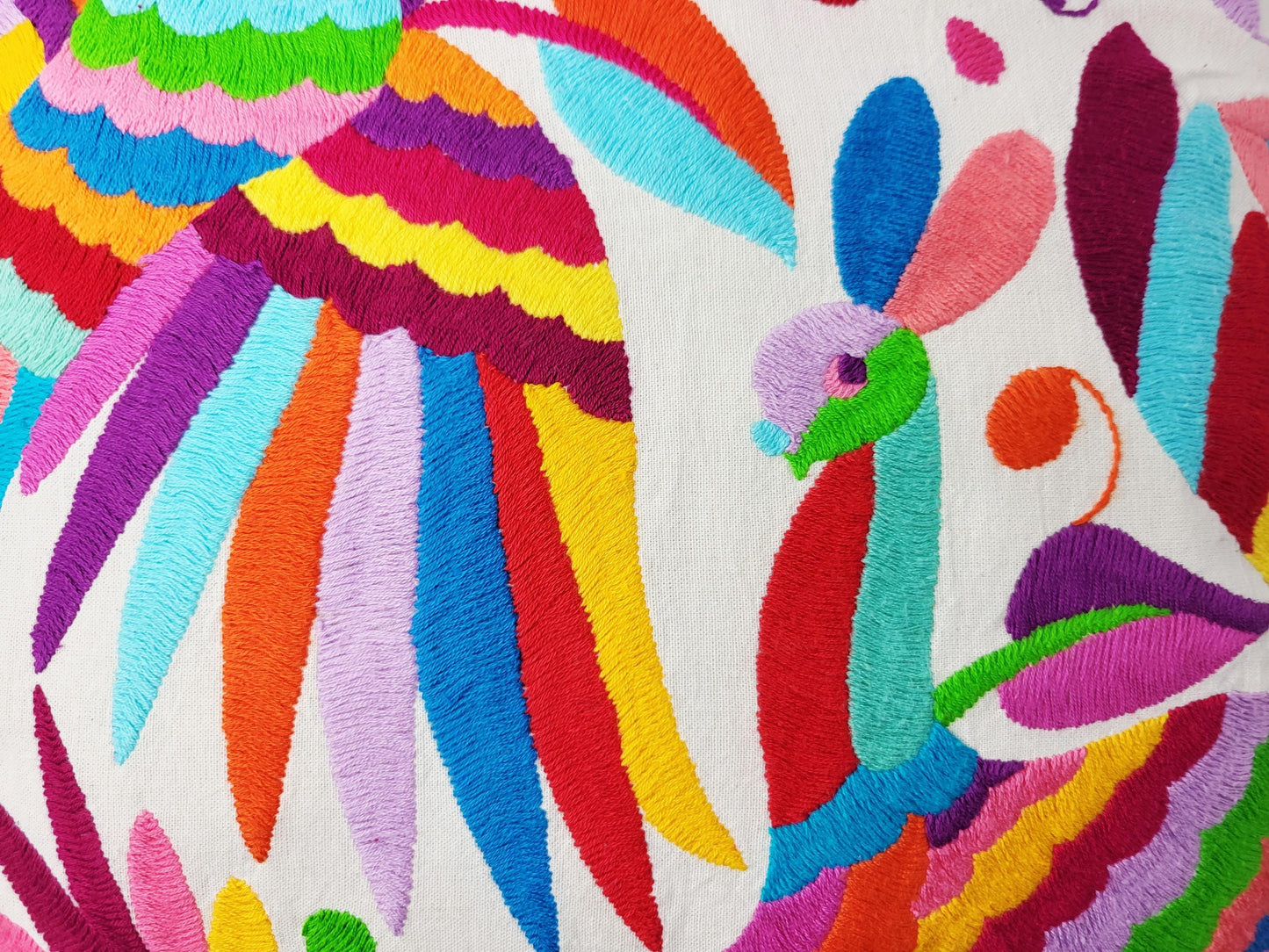 Mexikanischer handbestickter Kissenbezug, Otomi Kissenbezug, Mexiko Kissen, mexikanische Kissenhülle