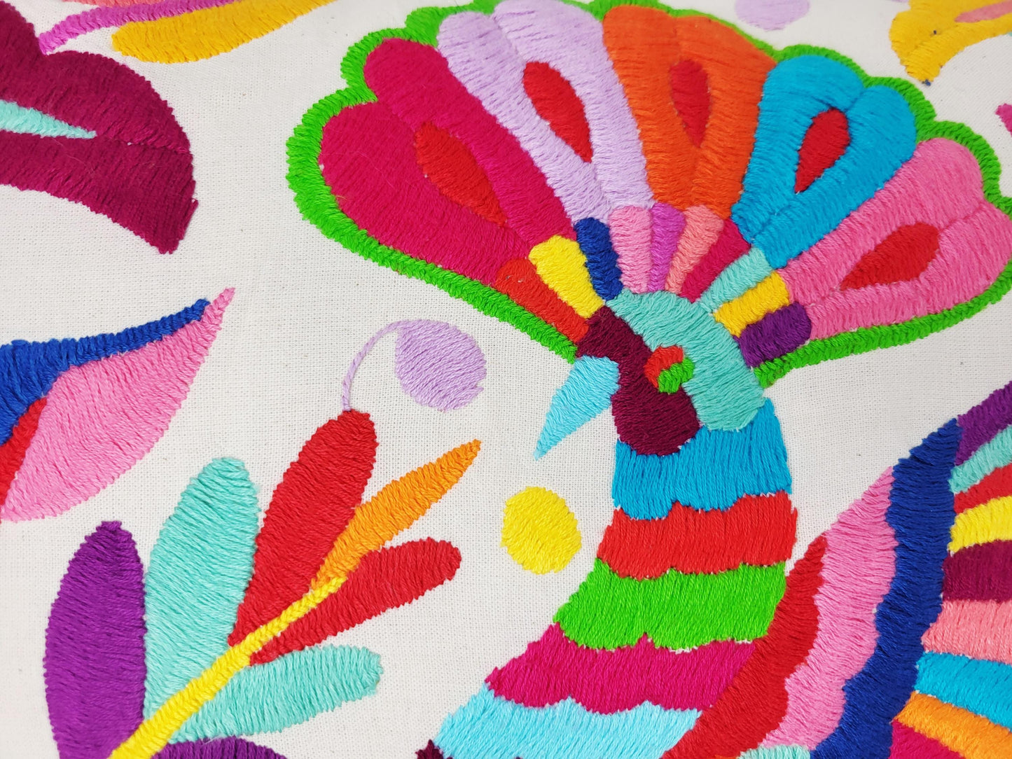 Mexikanischer handbestickter Kissenbezug, Otomi Kissenbezug, Mexiko Kissen, mexikanische Kissenhülle