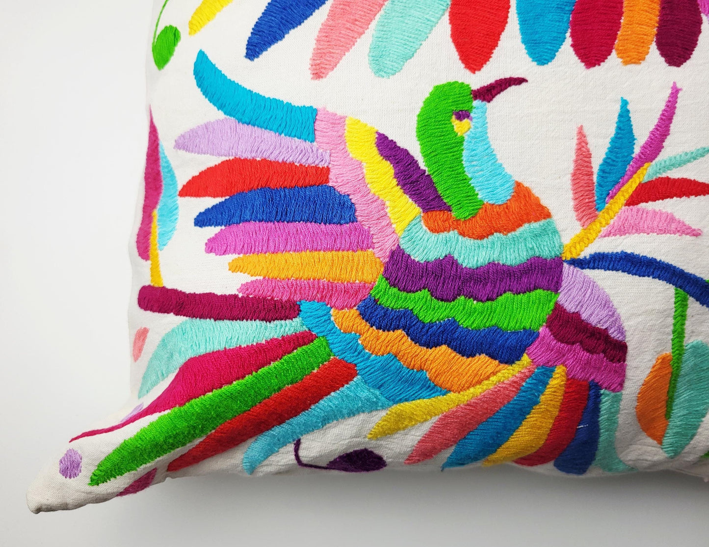 Mexikanischer handbestickter Kissenbezug, Otomi Kissenbezug, Mexiko Kissen, mexikanische Kissenhülle