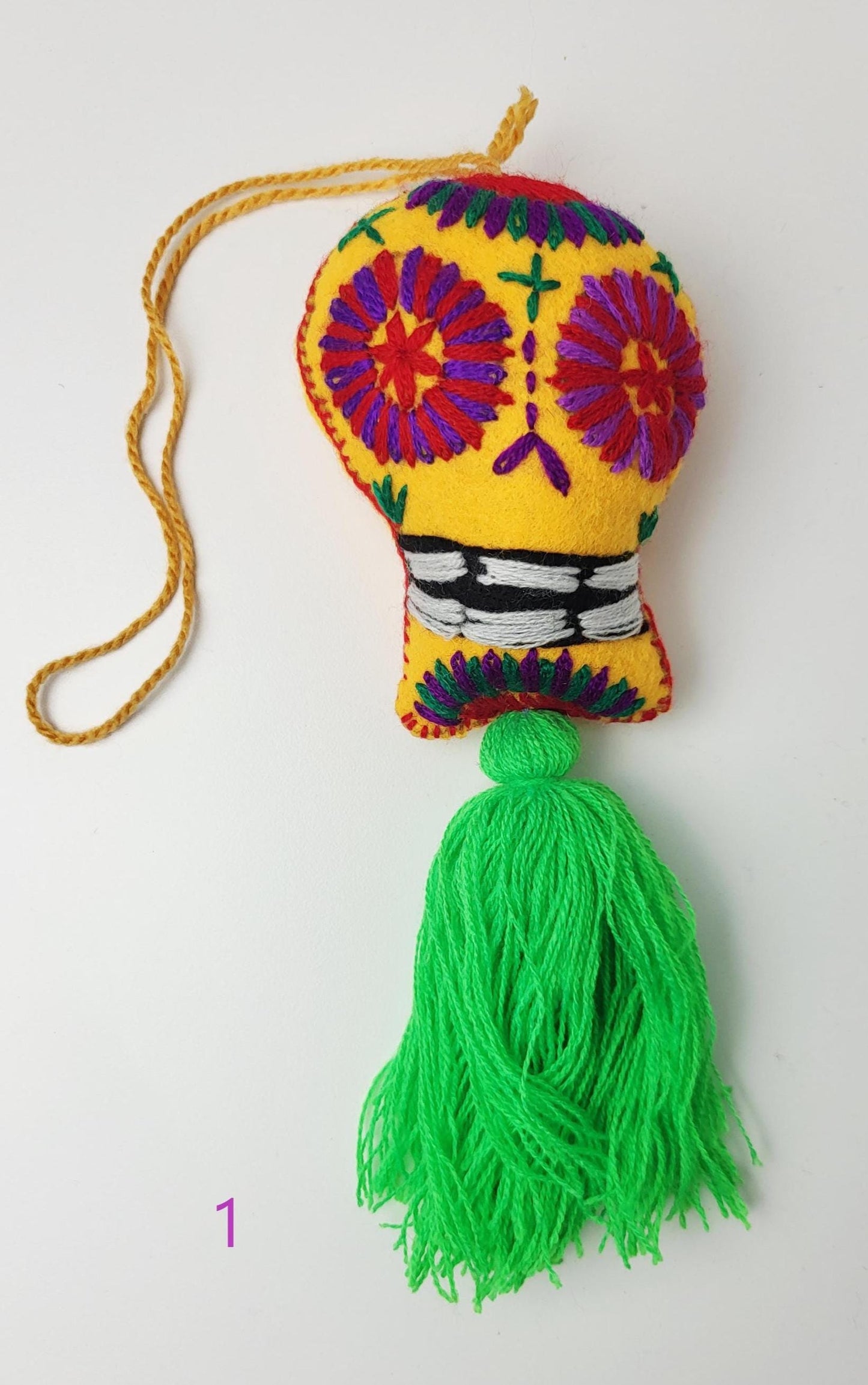 Pendentifs mexicains, crâne mexicain, décoration mexicaine, décoration Halloween, Jour des Morts