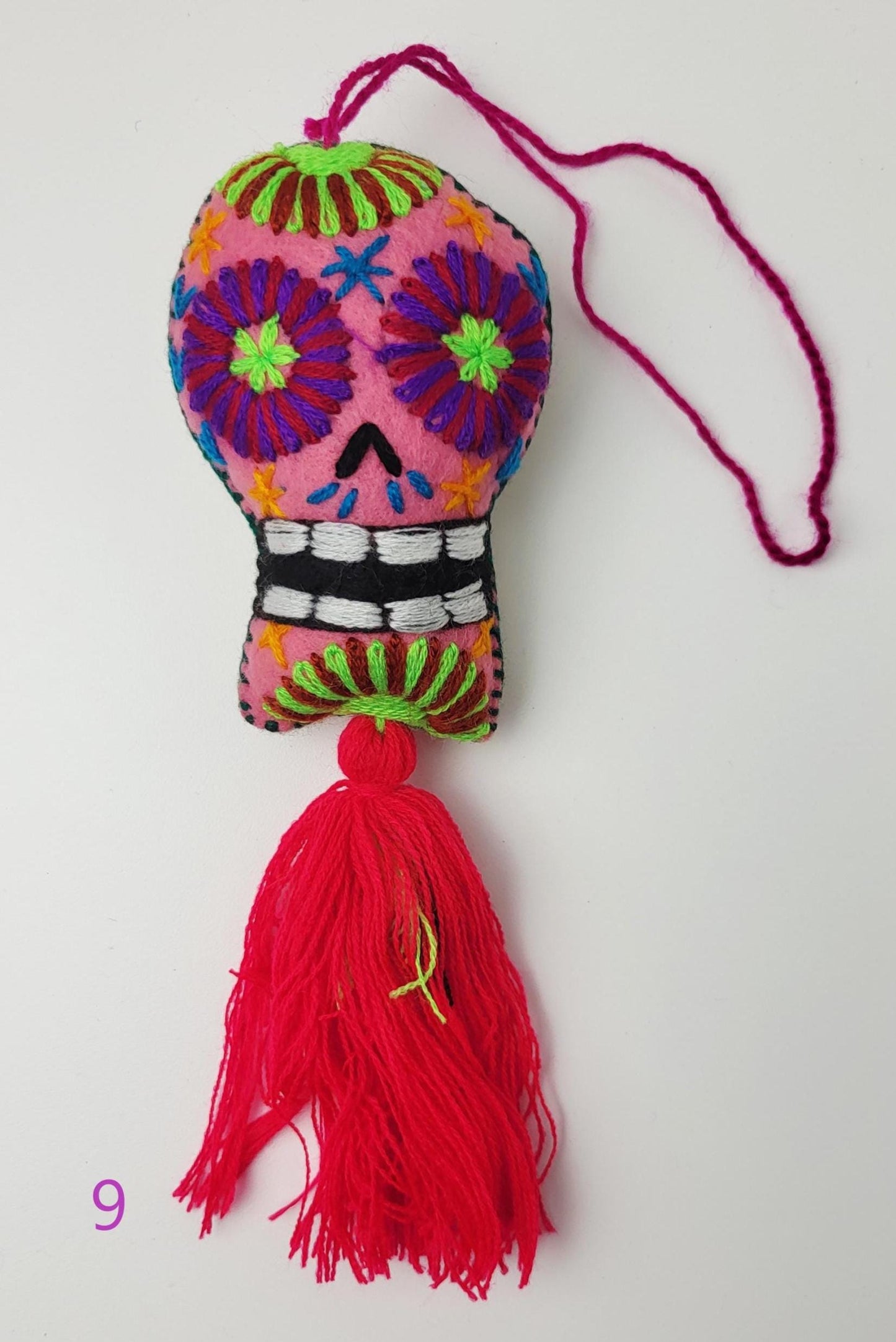 Pendentifs mexicains, crâne mexicain, décoration mexicaine, décoration Halloween, Jour des Morts