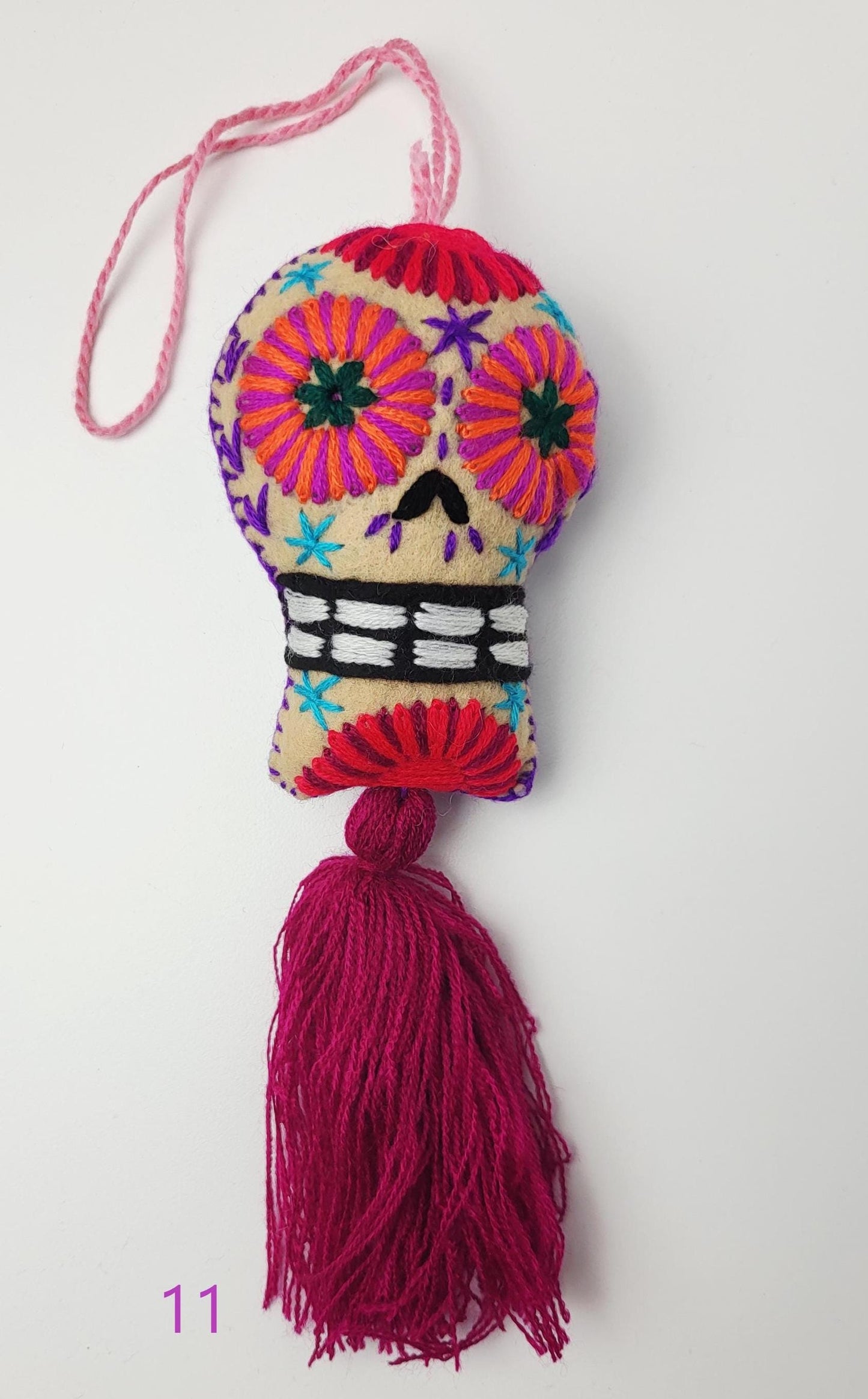 Pendentifs mexicains, crâne mexicain, décoration mexicaine, décoration Halloween, Jour des Morts