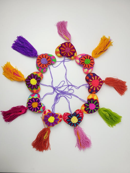 Pendentif coeur mexicain, coeur décoratif