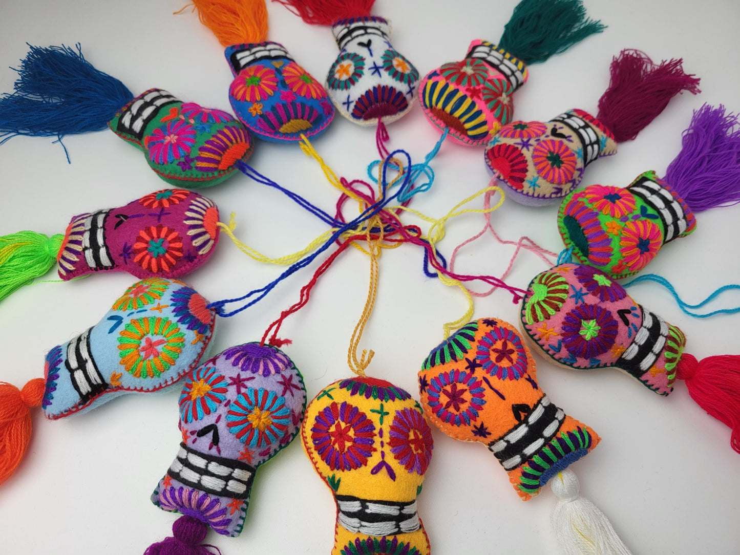 Pendentifs mexicains, crâne mexicain, décoration mexicaine, décoration Halloween, Jour des Morts