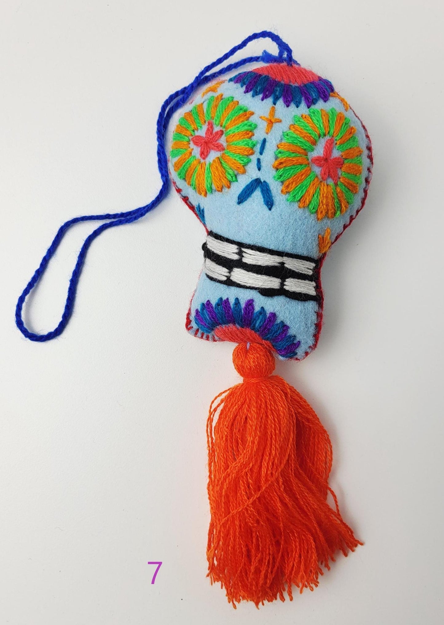 Pendentifs mexicains, crâne mexicain, décoration mexicaine, décoration Halloween, Jour des Morts