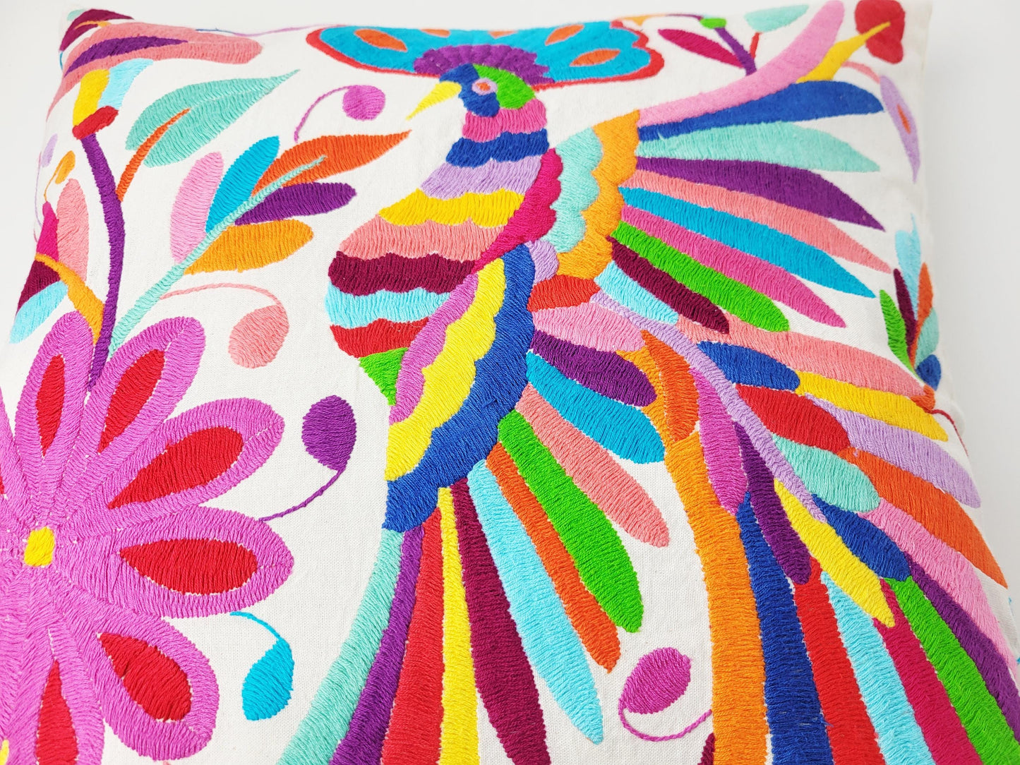 Original Otomi-Kissen – handgefertigt in den Bergen Hidalgos von Indigenen Einwohnern