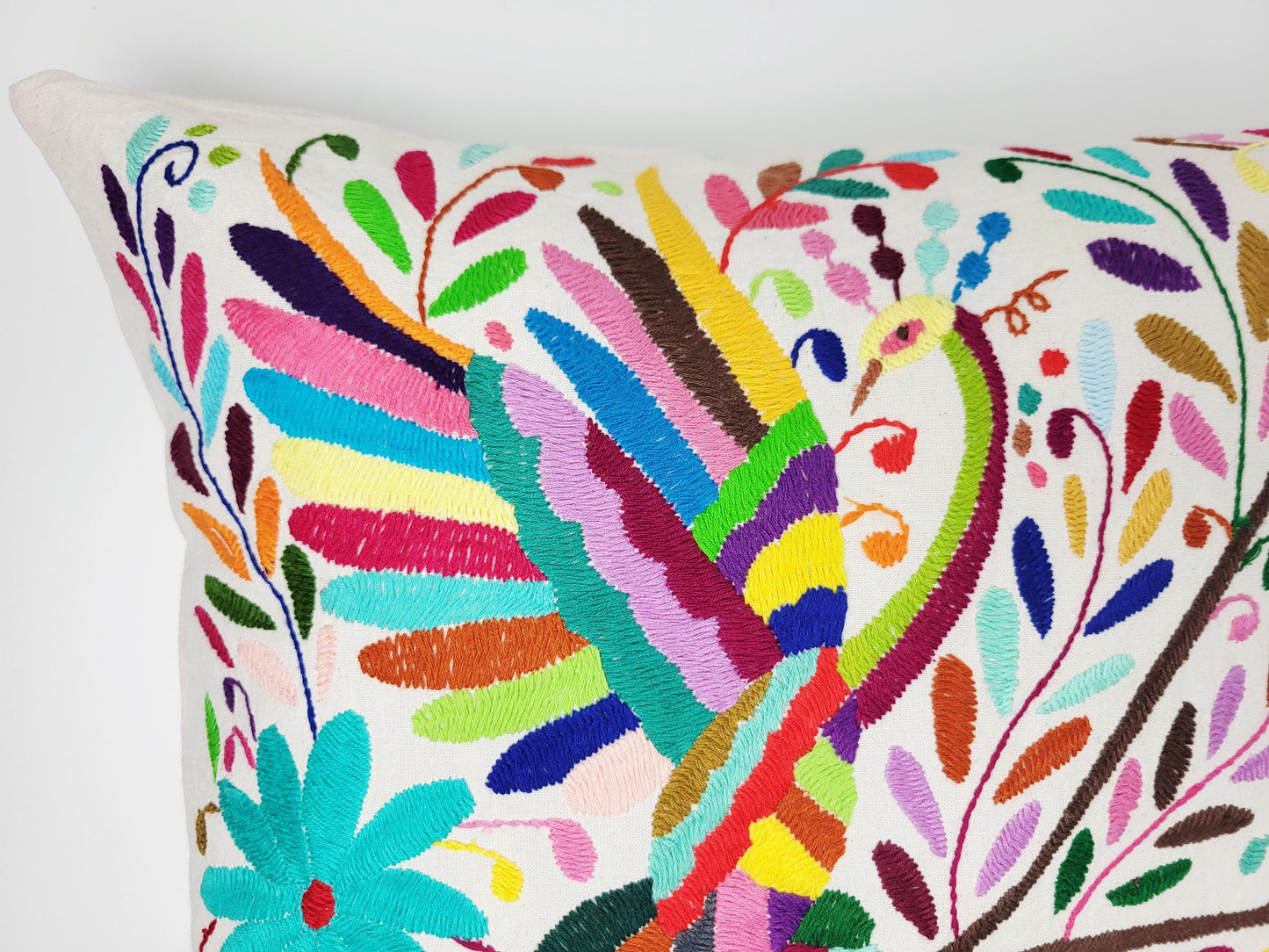 Original Otomi-Kissen – handgefertigt in den Bergen Hidalgos von Indigenen Einwohnern