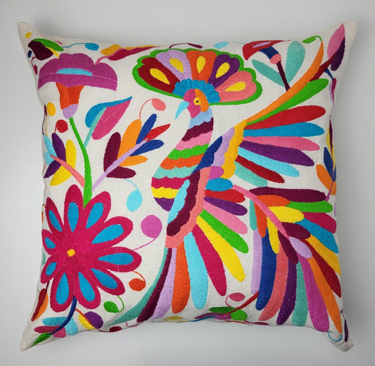 Mexikanischer handbestickter Kissenbezug, Otomi Kissenbezug, Mexiko Kissen, mexikanische Kissenhülle