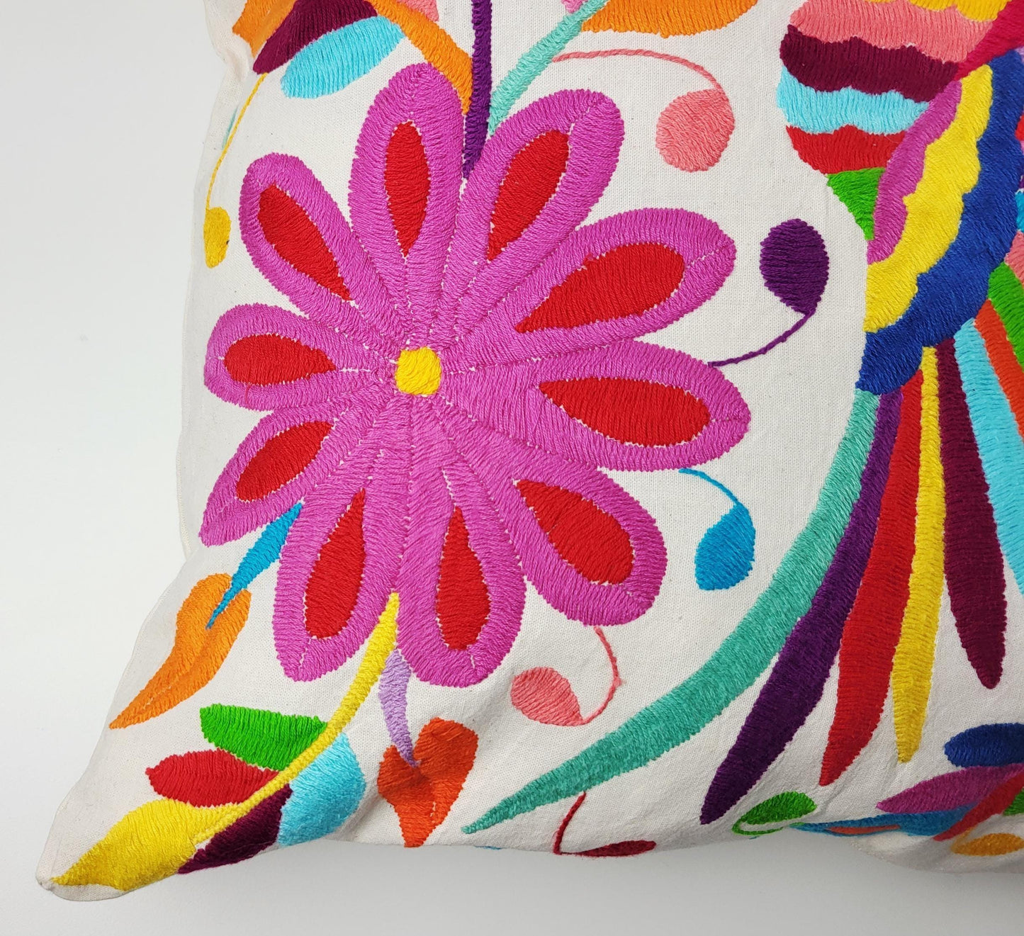 Original Otomi-Kissen – handgefertigt in den Bergen Hidalgos von Indigenen Einwohnern