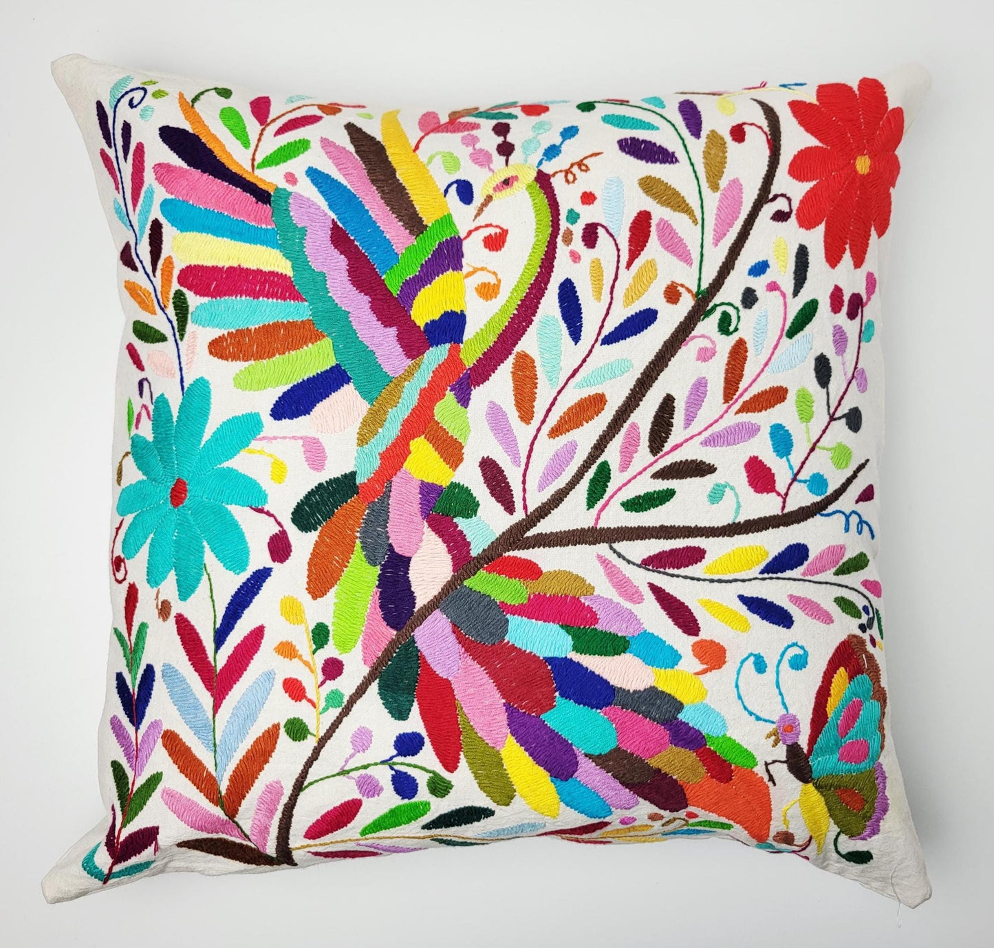 Original Otomi-Kissen – handgefertigt in den Bergen Hidalgos von Indigenen Einwohnern