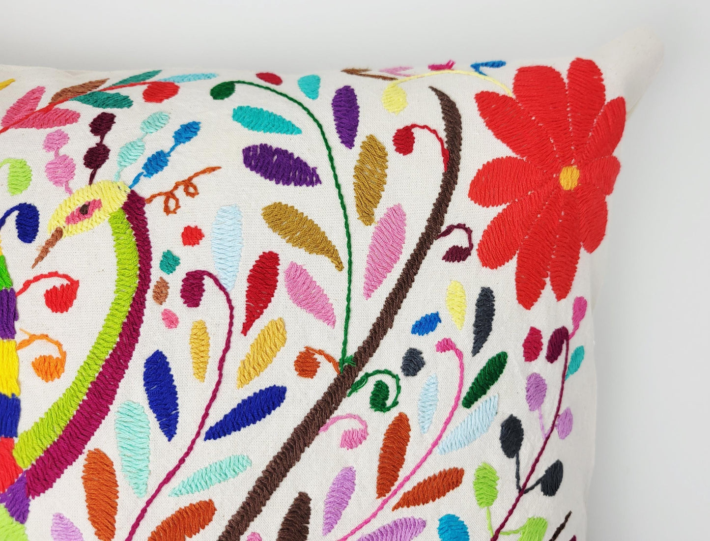 Original Otomi-Kissen – handgefertigt in den Bergen Hidalgos von Indigenen Einwohnern