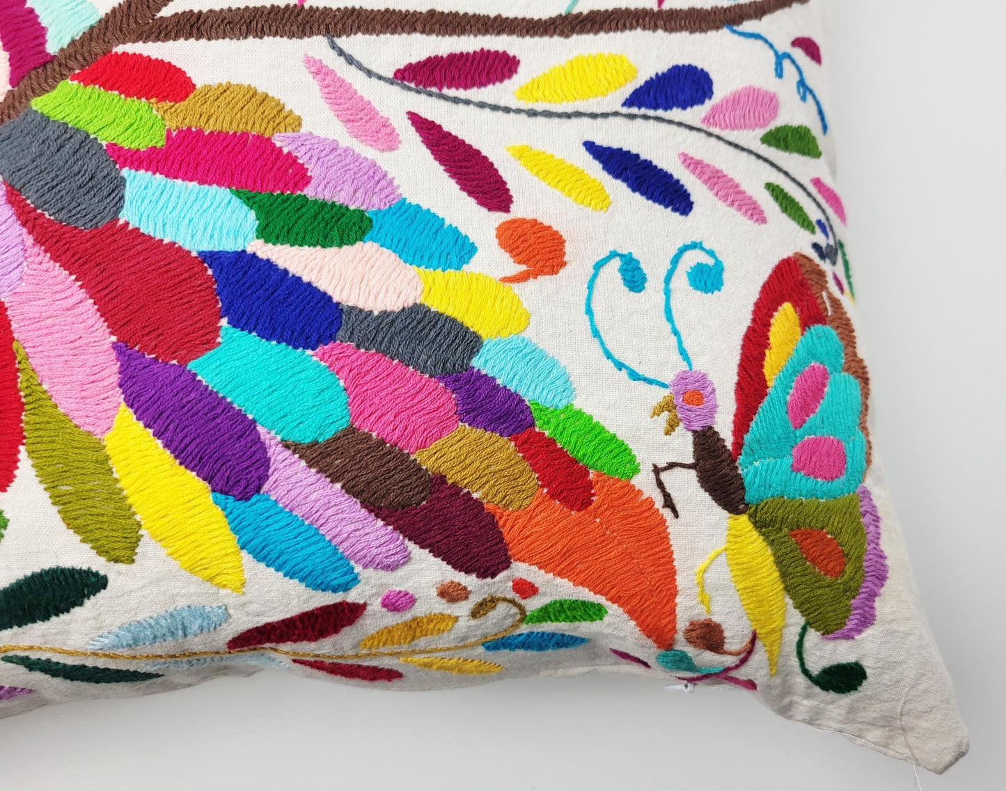 Original Otomi-Kissen – handgefertigt in den Bergen Hidalgos von Indigenen Einwohnern