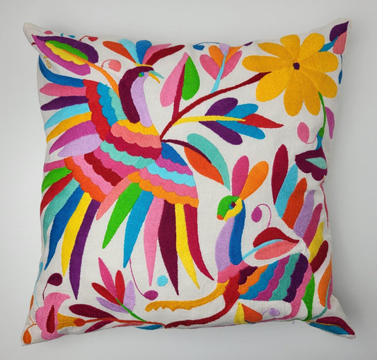 Mexikanischer handbestickter Kissenbezug, Otomi Kissenbezug, Mexiko Kissen, mexikanische Kissenhülle