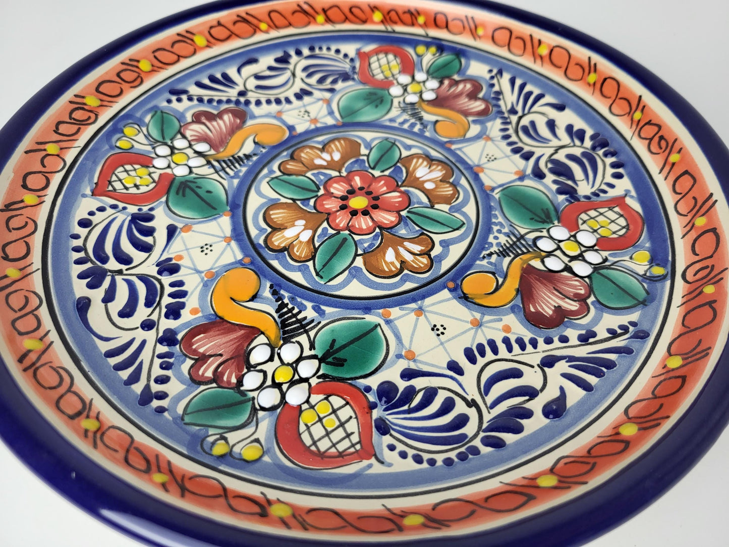 Mexikanische Talavera Keramik Teller | Handbemalter Dekoteller aus Puebla