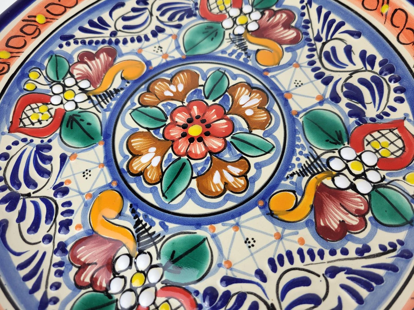 Mexikanische Talavera Keramik Teller | Handbemalter Dekoteller aus Puebla