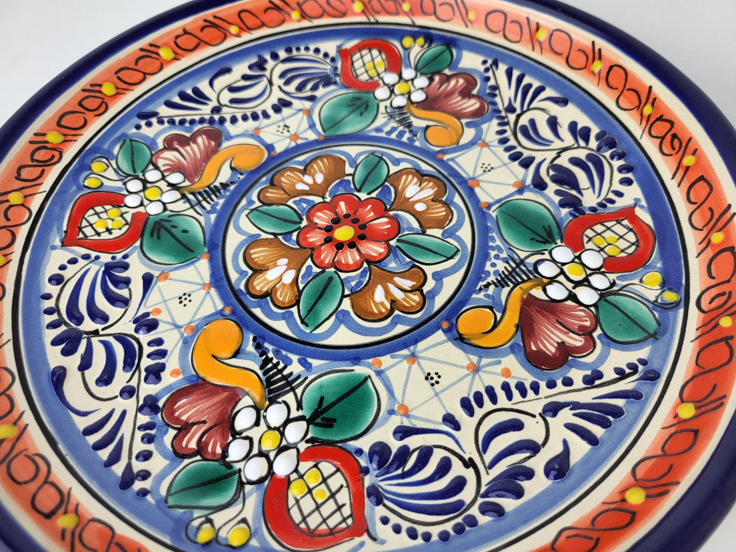 Mexikanische Talavera Keramik Teller | Handbemalter Dekoteller aus Puebla