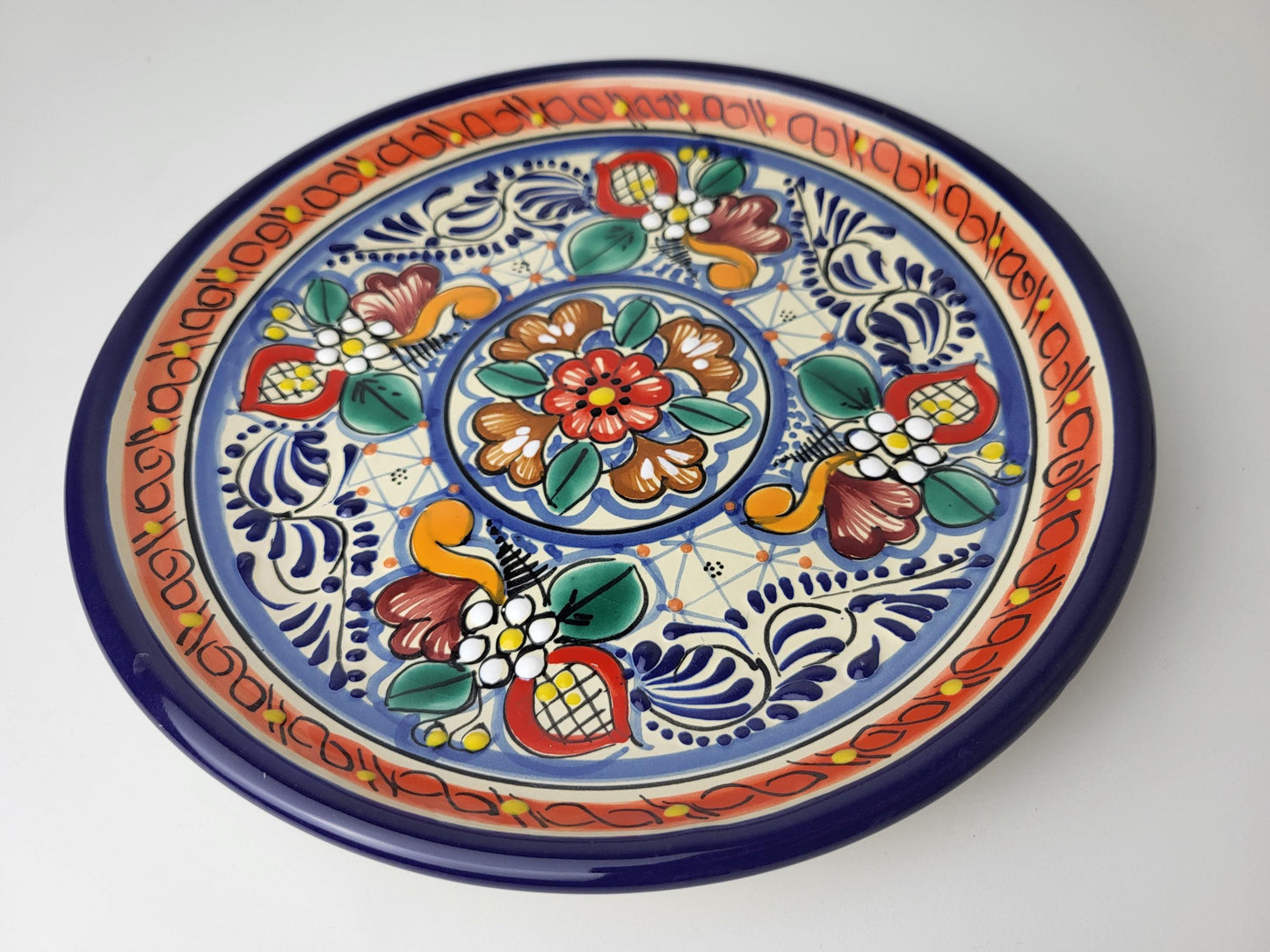 Mexikanische Talavera Keramik Teller | Handbemalter Dekoteller aus Puebla
