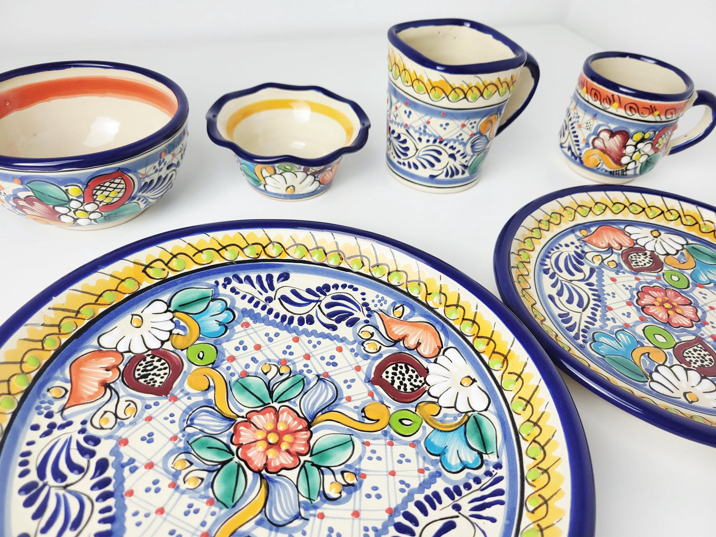 Mexikanische Talavera Keramik Teller | Handbemalter Dekoteller aus Puebla