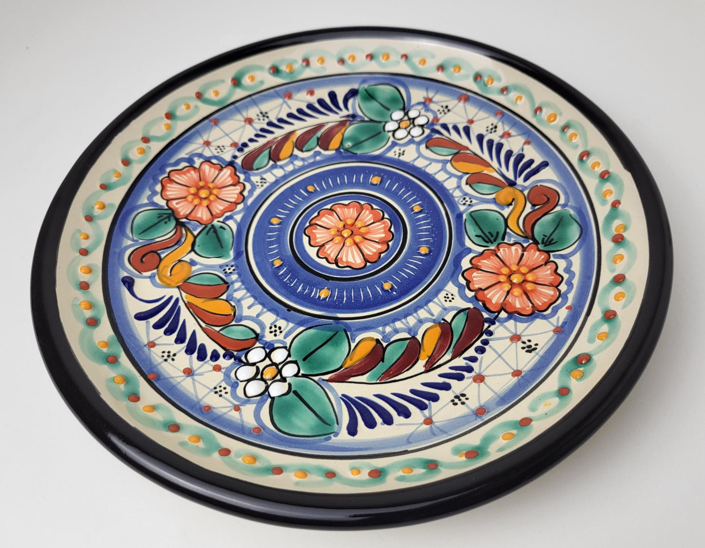 Mexikanisches Talavera Geschirrset Bunt – 5-teilig, Handgemalt | Teller, Schalen, Becher | Puebla Stil