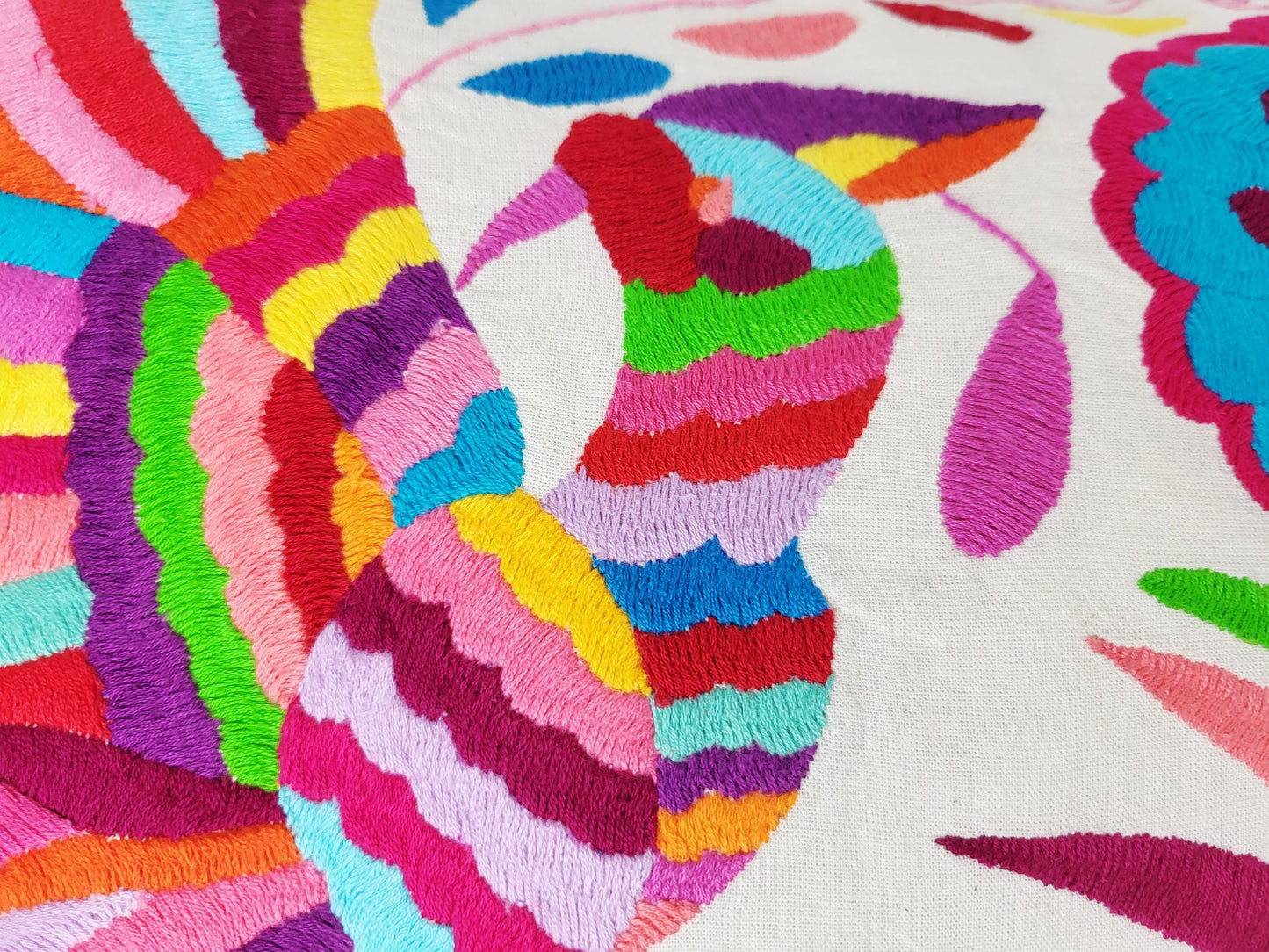 Mexikanischer handbestickter Kissenbezug, Otomi Kissenbezug, Mexiko Kissen, mexikanische Kissenhülle