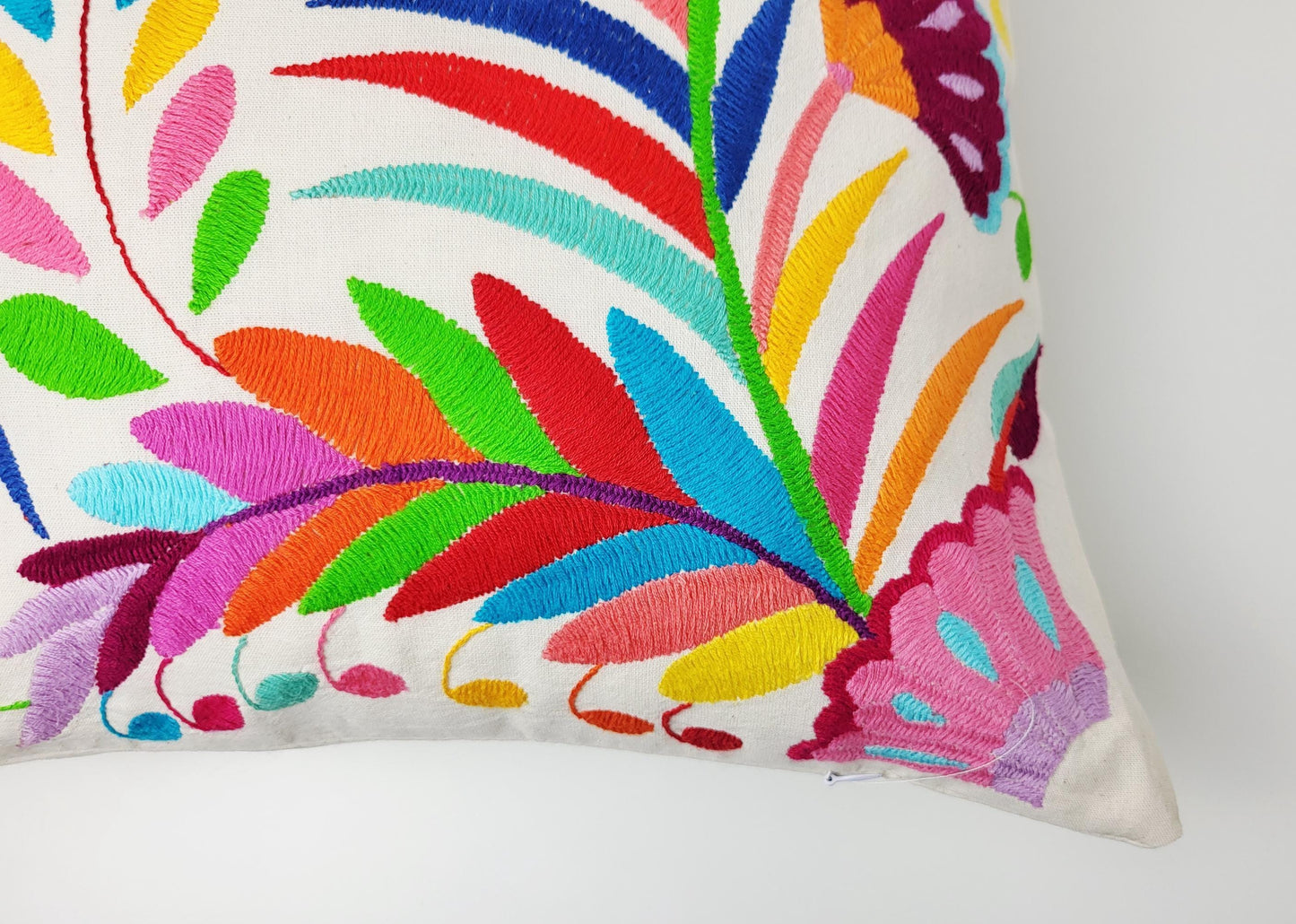Mexikanischer handbestickter Kissenbezug, Otomi Kissenbezug, Mexiko Kissen, mexikanische Kissenhülle