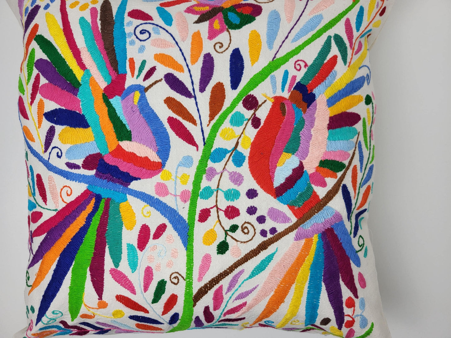 Coussin Otomi original – fait main dans les montagnes d'Hidalgo par des habitants indigènes