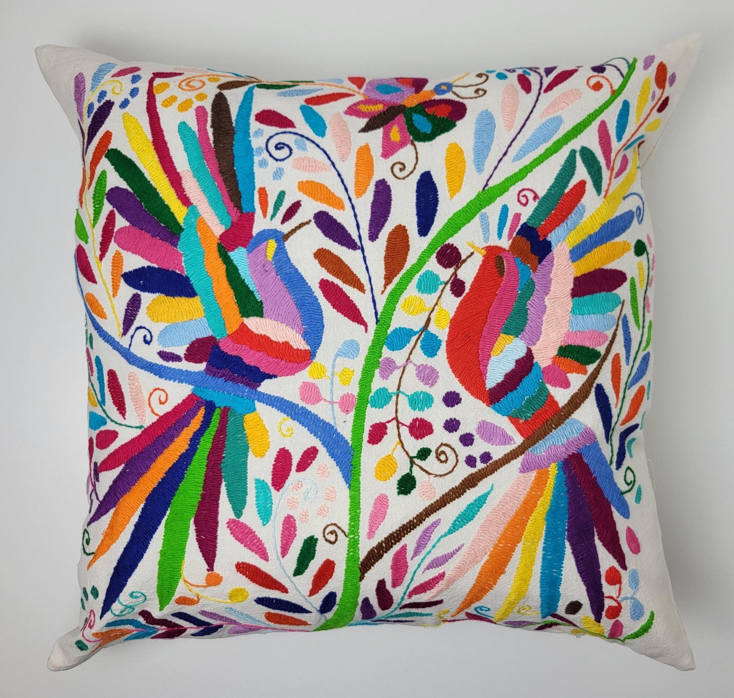 Coussin Otomi original – fait main dans les montagnes d'Hidalgo par des habitants indigènes
