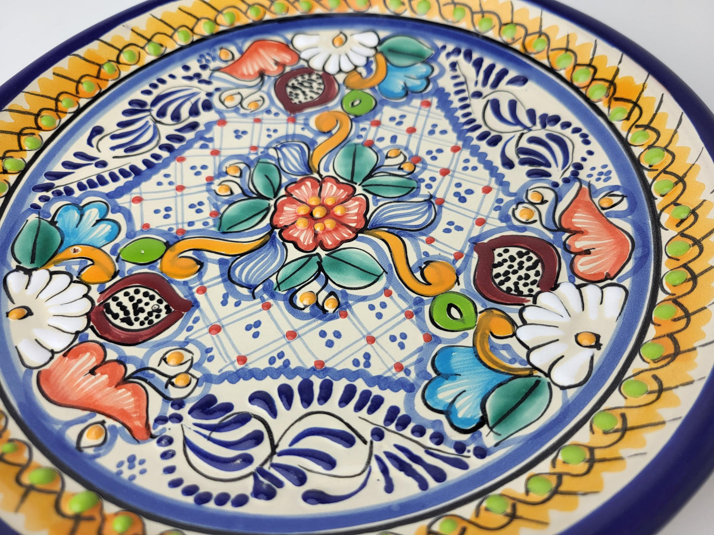 Mexikanische Talavera Keramik Teller | Handbemalter Dekoteller aus Puebla