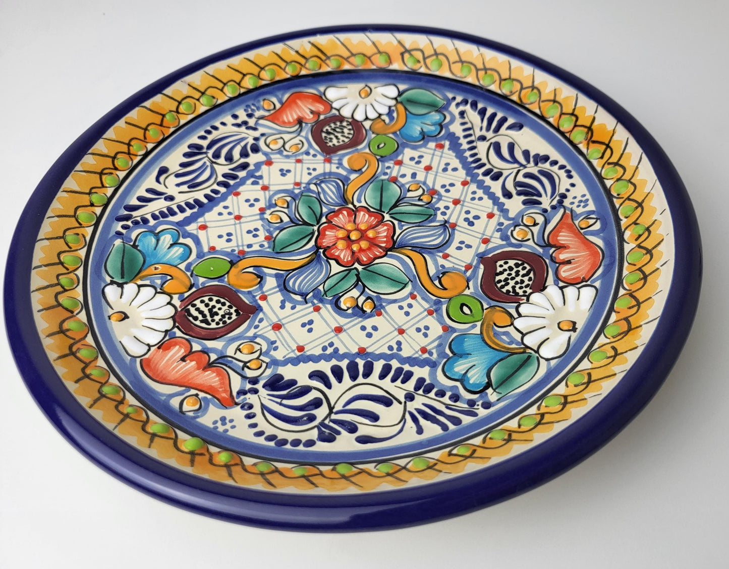Mexikanische Talavera Keramik Teller | Handbemalter Dekoteller aus Puebla