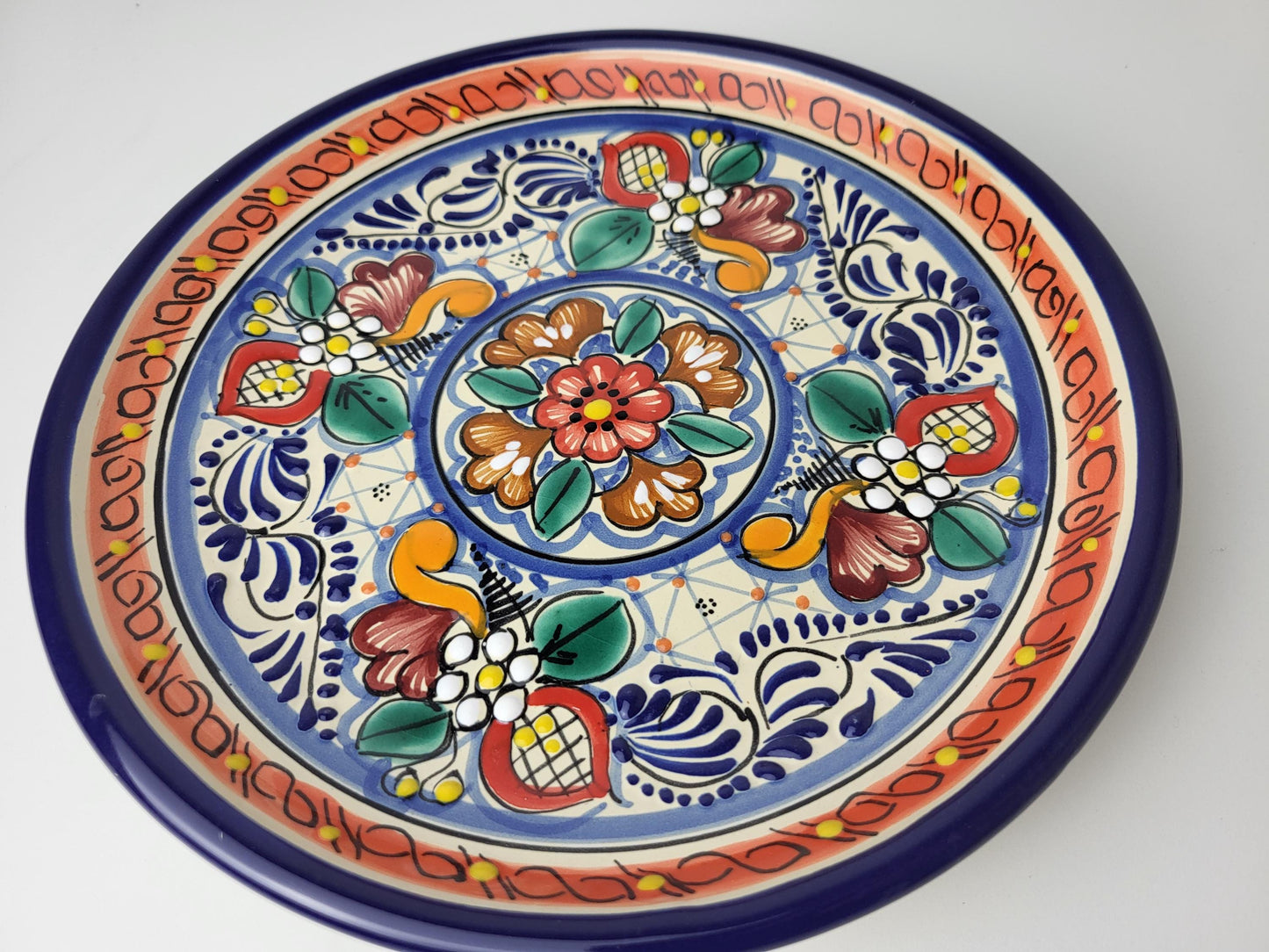 Mexikanische Talavera Keramik Teller | Handbemalter Dekoteller aus Puebla