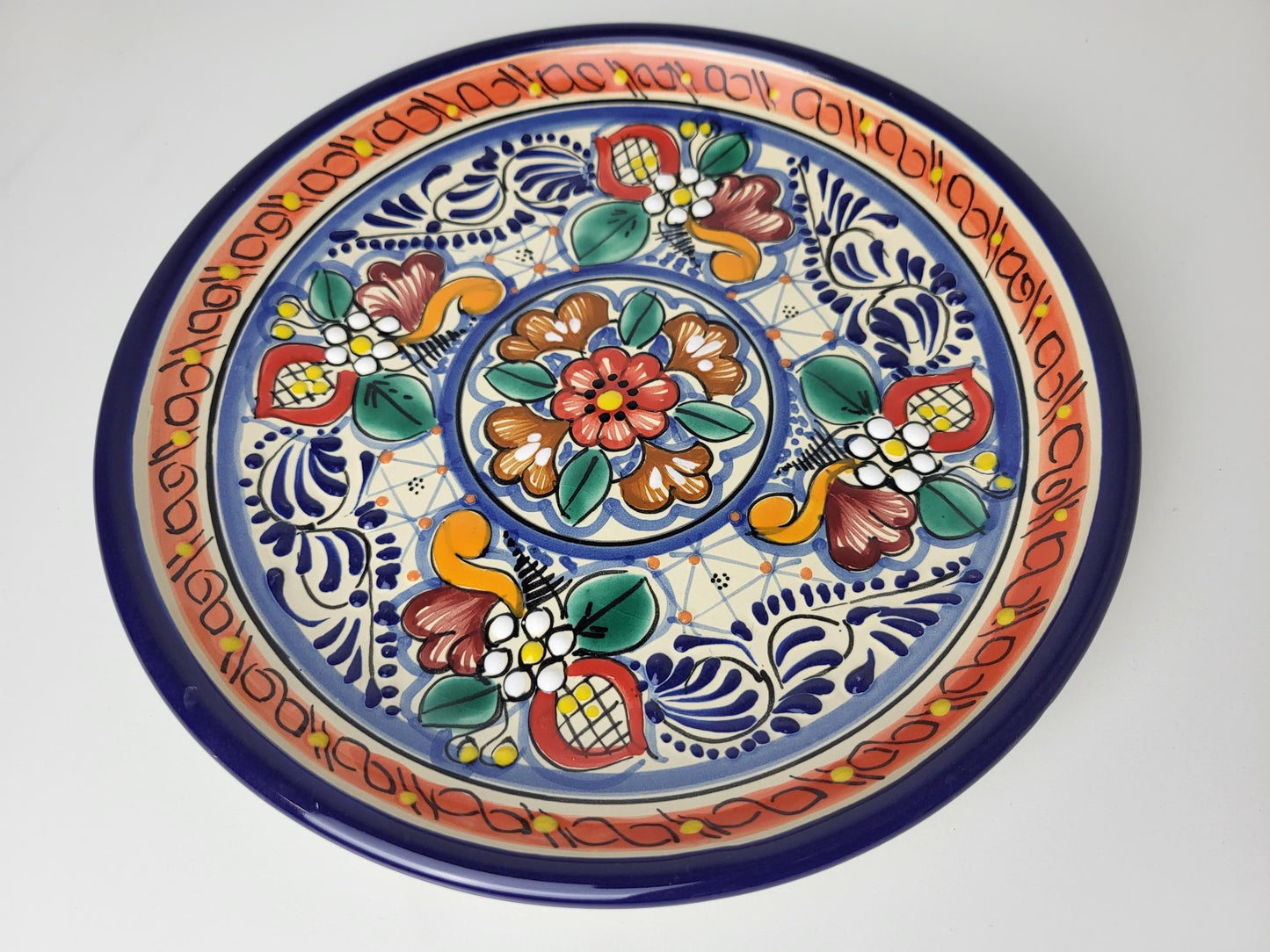Mexikanische Talavera Keramik Teller | Handbemalter Dekoteller aus Puebla