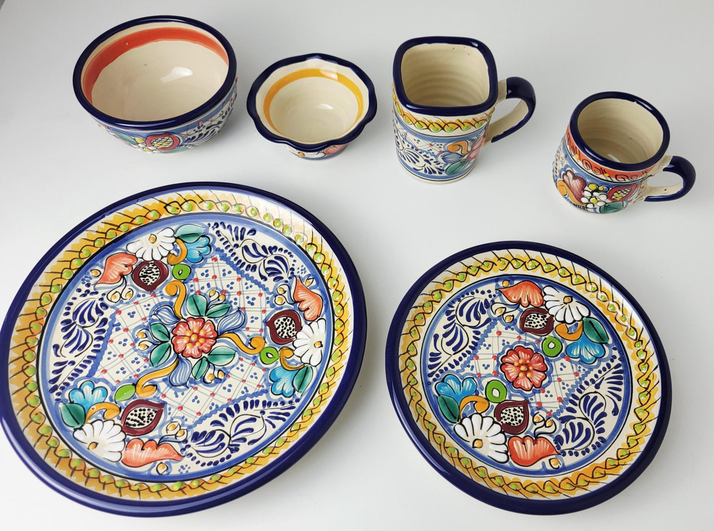 Mexikanische Talavera Keramik Teller | Handbemalter Dekoteller aus Puebla