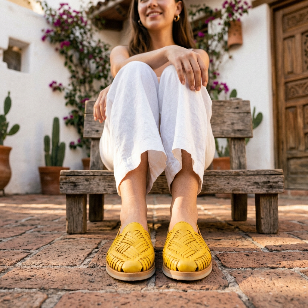 Sandales mexicaines pour femmes, sandales en cuir pour femmes, sandales plates à bout fermé, sandales pour femmes faites à la main, chaussures en cuir